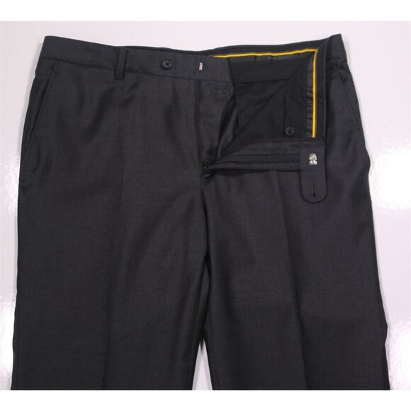 Hickey-Freeman Men's Current Model Charcoal Gray Wool Dress Pants 35x29 - Picture 5 of 6
